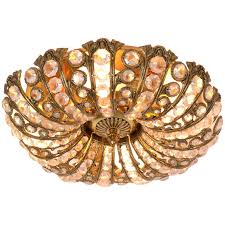 Maybe you would like to learn more about one of these? Mid Century Modern Round Brass And Crystal Flush Mount Ceiling Light Fixture 1965 For Sale At 1stdibs