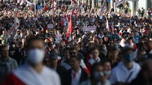 They chanted calls for the resignation and even the arrest of the country's. Tens Of Thousands Protest In Belarus Capital Against Lukashenko The Moscow Times