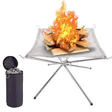 Nothing is better than going out into the great outdoors—either out in the woods or in the wilds of your own backyard—and enjoy the beauty and the. Suchdeco Portable Fire Pit Outdoor For Camping Small Size16 5 Inch Collapsing Steel Mesh Fireplace Foldable Camping Fire In Style Fireplaces Stoves Fire Pits