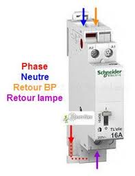 Montage Cablage Branchement D Un Telerupteur Et Boutons Poussoirs Comment Bra Contacteur Electrique Installation Electrique Maison Schema Electrique Maison