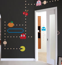 Pacman Ms Pacman Wall Decals Make Your Own Arcade Themed Room Ideias Para Sala De Jogos Sala De Arcade Ideias De Decoracao Geek