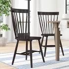 Solid Wood Windsor Back Side Chair (Set of 2) Spindle