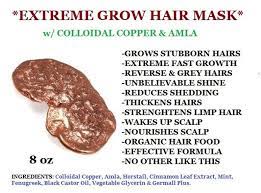 Extreme Grow Hair Mask Fast Growing Hairs Colloidal Copper Etsy Grow Hair Hair Growing Mask Grow Hair Faster