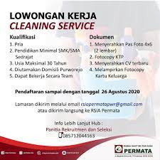 We'll find you the right house cleaner for free. Loker Cleaning Service Madiun Terbaru Lowongan Operator Cleaning Service Pt Angkasa Pura Solusi Tahun 2019 Lowongan Kerja Terbaru Tahun 2020 Informasi Rekrutmen Cpns Pppk 2020 Di Prioritaskan Yang Sudah Bekerja