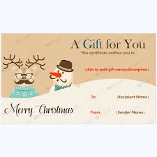 How to make a gift certificate #1) create gift certificate: Snowman Reindeer Christmas Gift Certificate Template Word Layouts Christmas Gift Certificate Template Gift Certificate Template Christmas Gift Certificate