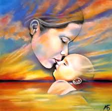 Свет материнской любви" Картина о материнстве. Мать и дитя ...