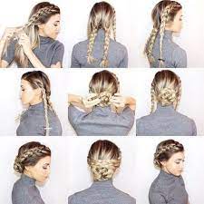 45 Easy Hairstyles Step By Step Diy Are You Feeling Bored With Your Regular Look If You Are Then Braided Bun Hairstyles Medium Hair Styles Long Hair Styles