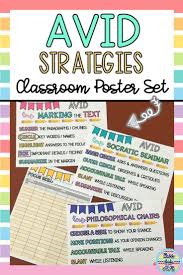 This Poster Set Highlights 3 Avid Strategies That Are Effective Across A Variety Of Content Areas These Visual A Avid Strategies Avid Program Socratic Seminar