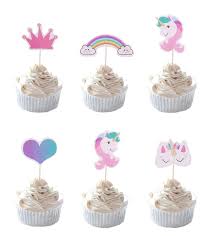 It is very important that you leave your party date in the note section when checking out. Party Hive 24pc Cute Colorful Princess Heart Unicorn Rainbow Cupcake Toppers For Birthday Party Event Decor Buy Online In Dominica At Dominica Desertcart Com Productid 128624294