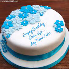.photo on a birthday cake., let create meaningful gifts with birthday cake frame photo to send to relatives and friends on special birthday in seconds. Write Jiju Name On Ice Cream Birthday Cake Pic Online