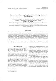 Harm reduction is a crucial part of psychedelic experiences to ensure safety. Pdf Characteristics Of Injecting Drug Users In Needle Syringe Exchange Program Nsep