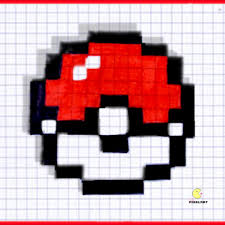 Relax and release your inner artist with pixel art by easybrain! Pixel Art Pokeball Tres Facile Pixel Art Pokemon Pixel Art Pixel Art Facile