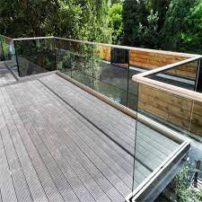 Continuous top railing glass deck. China Aluminium Stair Handrail Glass Railing Deck Railing China Glass Railing Deck Railing