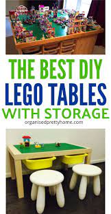 Diy Lego Table Ideas With Loads Of Storage Organised Pretty Home Lego Table Diy Lego Table Cheap Lego