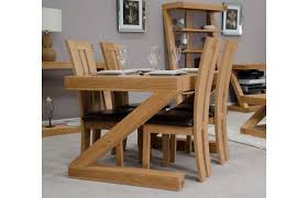 An attractive table adds to the environment of a meal. Z Solid Oak Designer Large 6 Seater Dining Table With Chairs F4yh Furniture4yourhome
