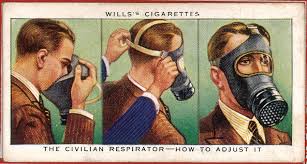 Then you need to cut out these circles. A Man Demonstrates How To Put On A Gas Drawing By Mary Evans Picture Library