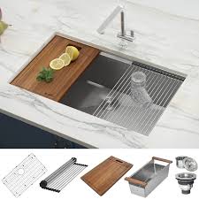 Maybe you would like to learn more about one of these? Ruvati Rvh8301 Roma Pro 32 X 19 Inch Workstation Ledge Tight Radius Undermount 16 Gauge Single Bowl Kitchen Sink