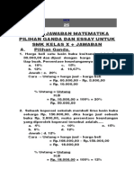 Kunci jawaban soal ulangan harian matematika kelas 6 sd bab 5 pecahan. Soal Us Matematika Paket C 2017