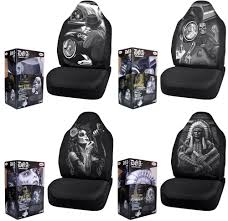 Lowrider Car Universal Bucket Seat Cover Dga David Gonzales Skull Muertos 1x Bucket Seat Covers Lowrider Cars Gonzales