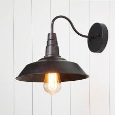 Transitional Rust Gooseneck Wall Sconces Barn Warehouse Farmhouse Wall Lighting Industrial Wall Sconces By Lnclighting Llc