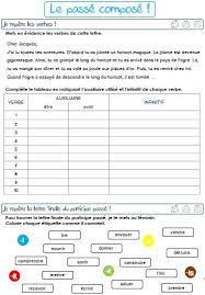 Connaître mettre faire aimer sortir dire écrire pouvoir envoyer savoir partir répondre être finir vouloir attendre aller acheter manger voir appeler comprendre avoir parler jouer craindre. Passe Compose Exercice Cm1 Conjugaison