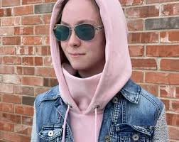 Hooded Scarf, Cotton Hood Balaclava Hat, Warm Cowl Hood, Gift for Her