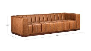 Forte Channeled Saddle Leather Extra Large Sofa Mobilya Kanepeler Koltuklar