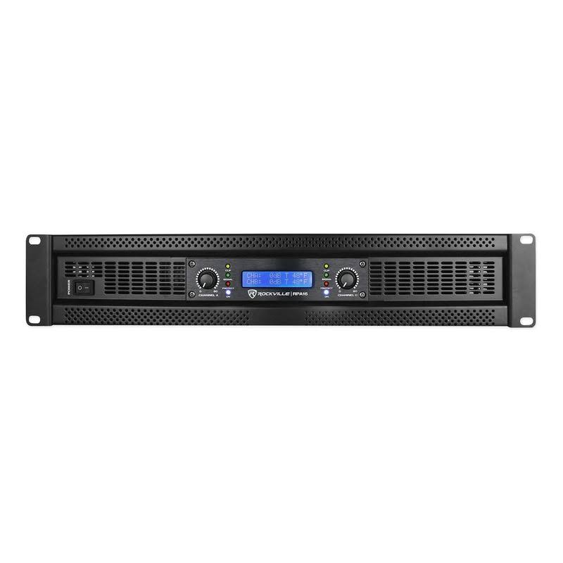 Rockville RPA16 10000 Watt Peak / 3000w RMS 2 Channel Power Amplifier Pro/DJ Amp