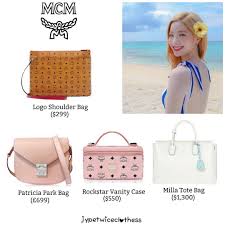 Twice S Fashion On Instagram Dahyun Bag Compilation Part 1 Mcm Logo Shoulder Bag 299 Patricia Park Bag 699 Rockstar Vanity Case 550 Milla Tas