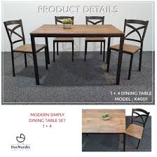 Check spelling or type a new query. Dornordic Modern Simple Wooden Dining Table Set 4 Seater 1 Table 4 Chair Shopee Malaysia