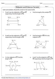 Coordinate geometry worksheet for students and children. Distance Formula Worksheets