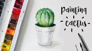 Ever wanted to paint a watercolor cactus? Painting Cactus With Watercolors Youtube