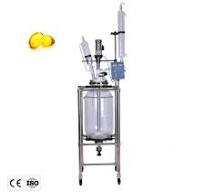 50L Harga Reaktor Batch Kaca Vakum Wadah Reaktor Kaca Borosilikat Lapisan  Ganda untuk Ekstraksi Minyak Hemp Laboratorium Bioreaktor Kimia