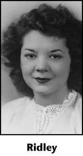 VERA RIDLEY Obituary (2016)