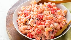 Drain and run under cold water to cool and prevent from sticking. Watch This Macaroni Salad Fruit Salad Mashup Is Christmas In A Bowl