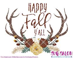 I separate my vinyl designs into separate layers/groups for easy color changing and editing. Happy Fall Y All Antlers Svg Cut File Set For Fall Crafts And Printables