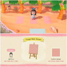 Made Some Simple Yoga Mats For My Beach Acqr In 2020 New Animal Crossing Animal Crossing Animal Crossing Qr