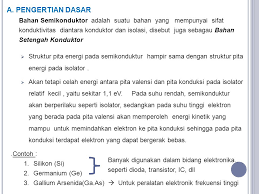 Artinya, kemampuannya dalam menghantarkan listrik berada di antara. Semikonduktor Ppt Download
