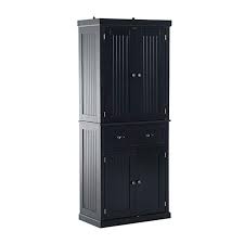 Amazon Com Homcom 72 Traditional Colonial Standing Kitchen Pantry Cupboard Cabinet Bla Pantry Storage Cabinet Kitchen Pantry Kitchen Pantry Storage Cabinet