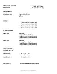 Survival Job Resume Template