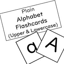 8 cards per a4 sheet. Alphabet Flashcards Plain Uppercase Lowercase By Mrs Riveras Resources