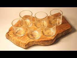 Laser engraving and/or pad printing located in the center or side parts of the money tray. Olive Wood Shot Glass Holder Youtube