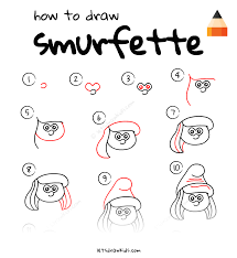 How To Draw Smurfette Another free cartoons for beginners step by step drawing video tutorial. how to draw smurfette