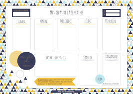 Modele De Menu De La Semaine A Imprimer Planning De Repas Sous Forme De Semainier Vierge Planning Menu Semaine Menu A Imprimer Modeles De Menu