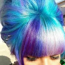 Light Blue Dark Blue And Purple Hair Pravana Hair Color Hair Styles Purple Hair