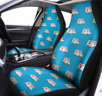 Ambulance Paramedic Car Pattern Print Universal Fit Car Seat Covers