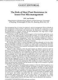 Learn vocabulary, terms and more with flashcards, games and other study tools. The Role Of Host Plant Resistance In Insect Pest Mis Management Bulletin Of Entomological Research Cambridge Core