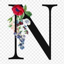 Flower Decorated Capital Letter N Typography Free Image By Rawpixel Com Sicha S Letter Images Letter N Free Illustrations