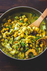 Roasted Delicata Squash Cauliflower Chickpea Curry Recipe Delicata Squash Cauliflower And Chickpea Curry Chickpea Curry