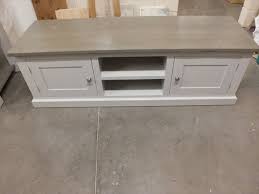 Henrickson tv stand for tvs up to 65. Buckingham Painted Plasma Tv Cabinet Reclaimed Pine Top In Light Grey Wash Bespoke Available Buy Online